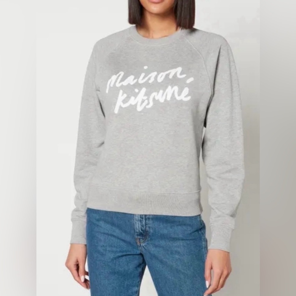 Maison Kitsune Sweatshirt Light Gray Size M